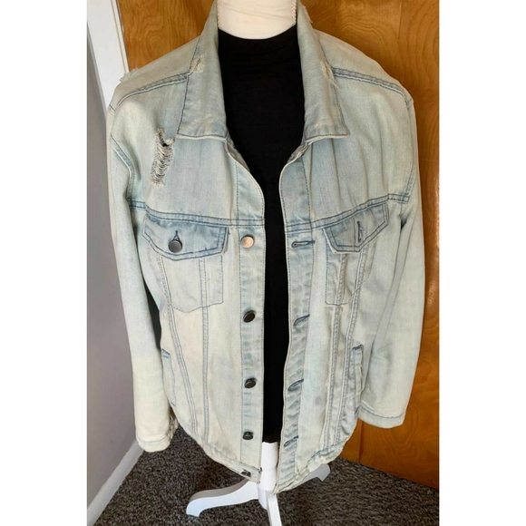 Mens Ripped Dinem Jacket - Picture 3 of 4